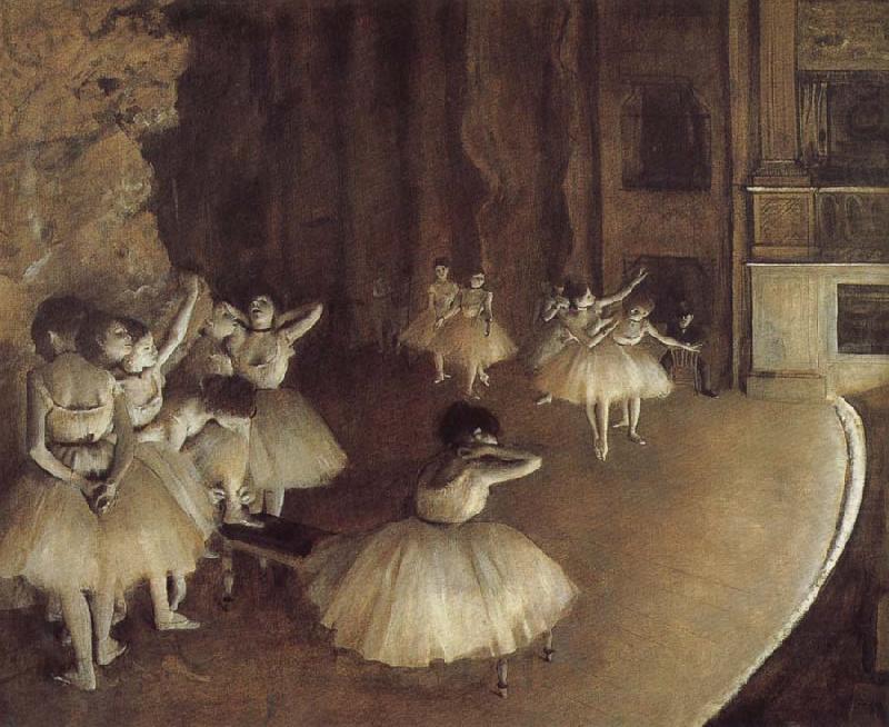 Edgar Degas Rehearsal on the stage china oil painting image